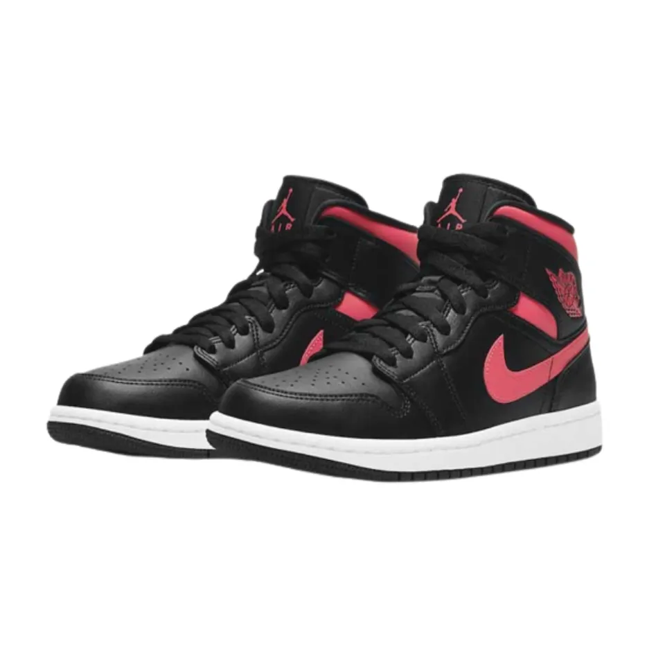 Giày thể thao Nike Wmns Air Jordan 1 Mid Siren Red BQ6472-004 màu đen, 40