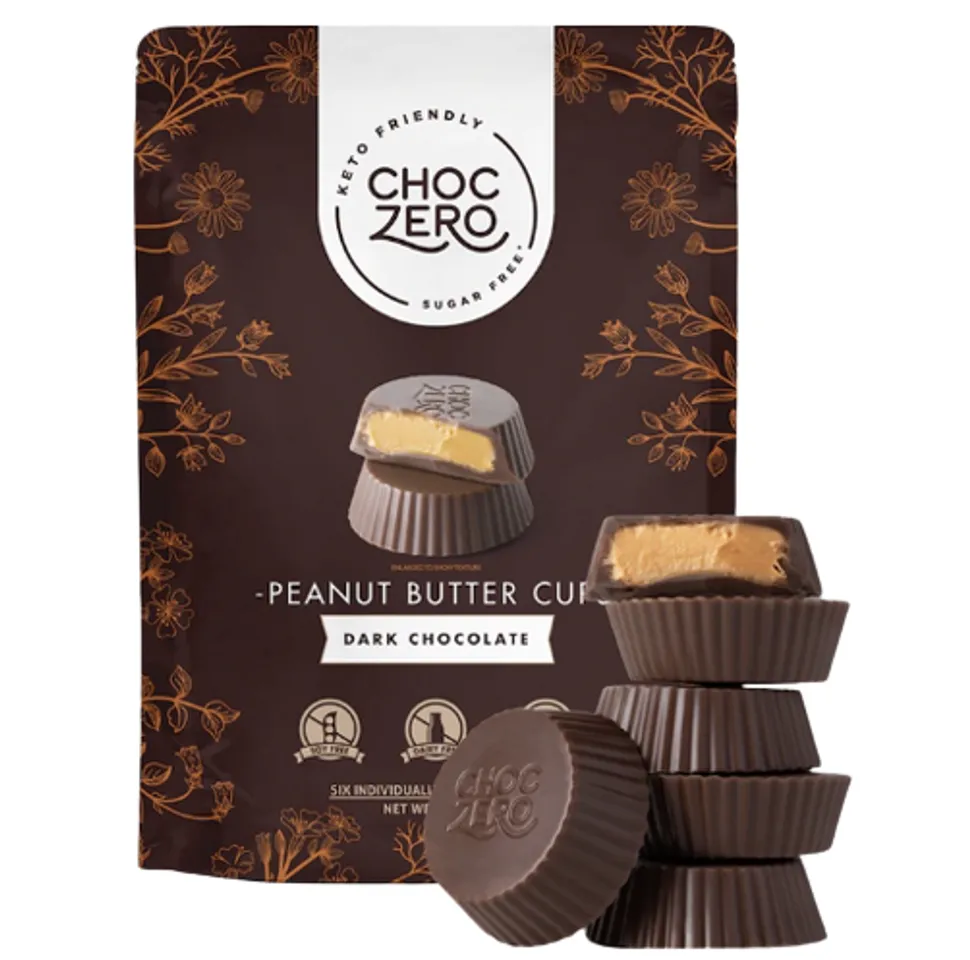 Bánh socola bọc bơ đậu phộng Chocozero Dark Chocolate Peanut Butter Cups