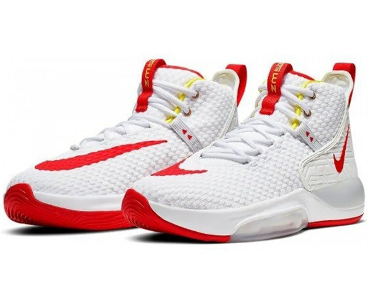 Giày thể thao cổ cao Nike Zoom Rize 'White Red' BQ5467-100, 42