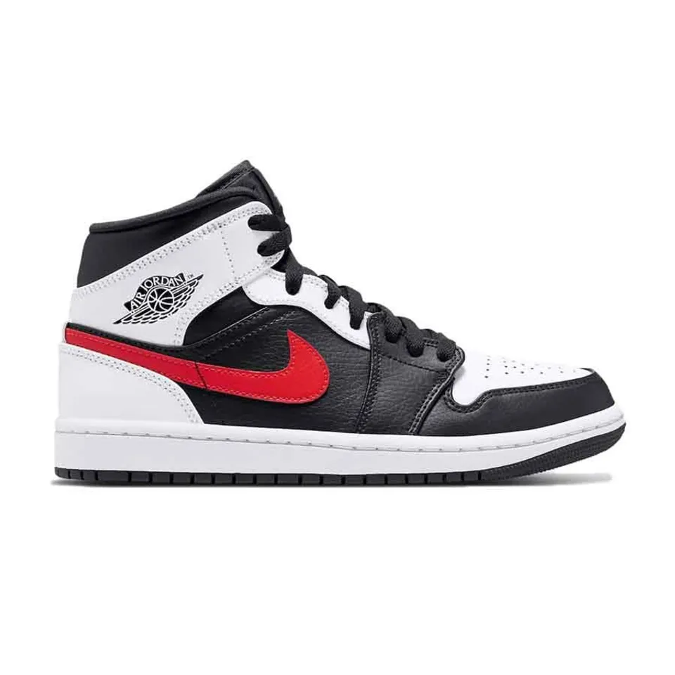 Giày thể thao Nike Jordan 1 Mid Black Chile Red White 554724-075, 40