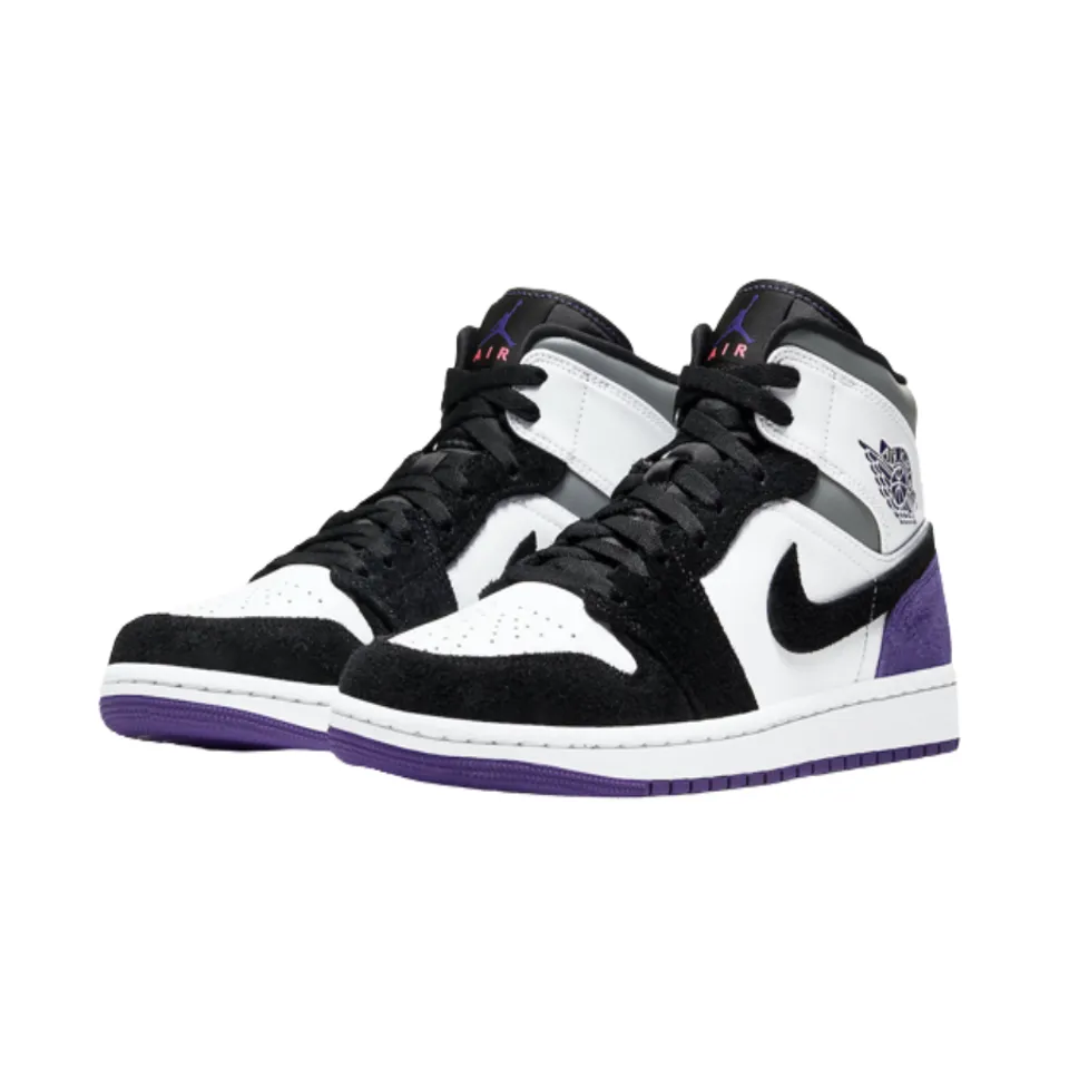 Giày thể thao Nike Jordan 1 Mid SE Purple Heel phối màu, 42