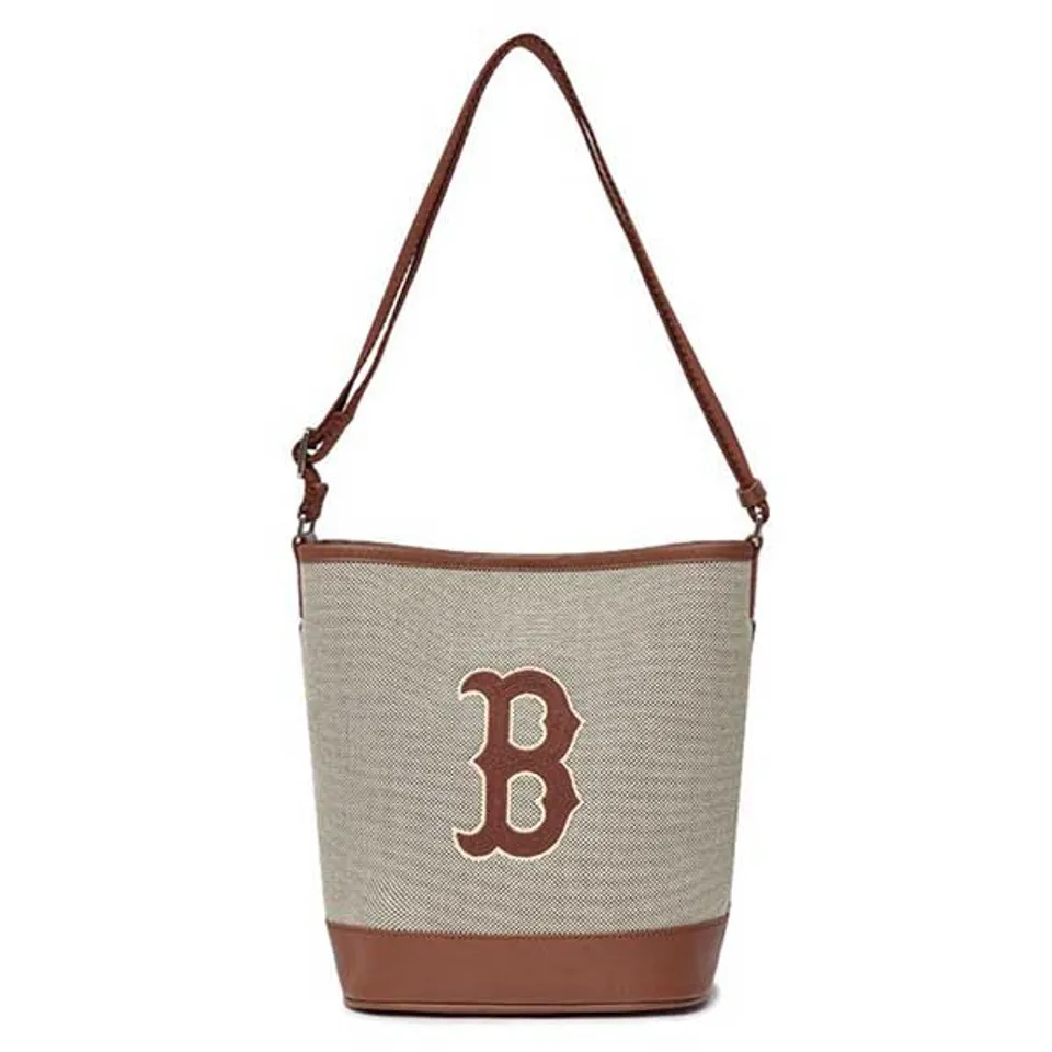 Túi Bucket MLB Basic Big Logo Canvas 3ABMS072N-43BRD màu nâu