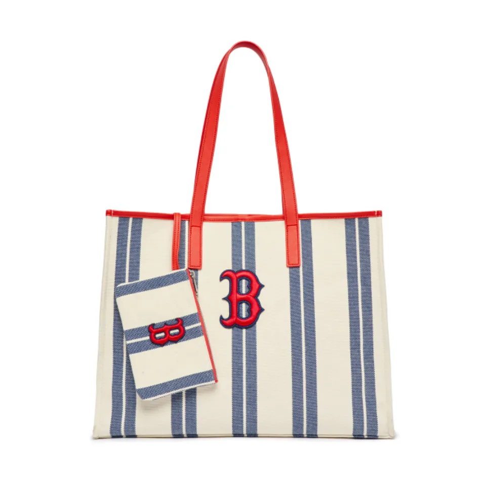 Túi xách MLB Ethnic Stripe Tote Bag Boston Red Sox 3AORL0323-43NYL