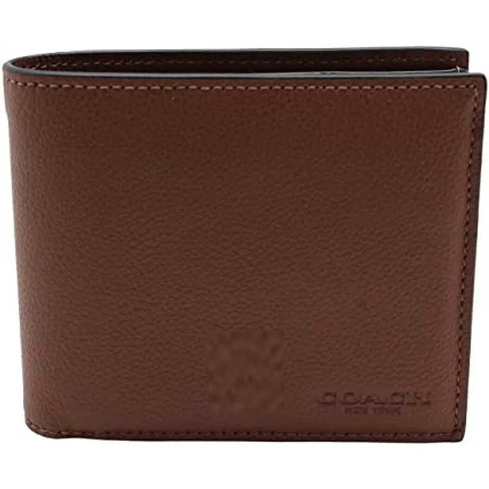 Ví nam Coach Dark Brown Compact Id Wallet 74896 CWH