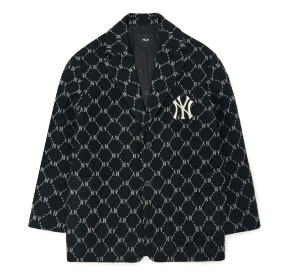 Áo Hoodie MLB Monogram New York Yankees Black 31HDM204150L  Sneaker  Daily