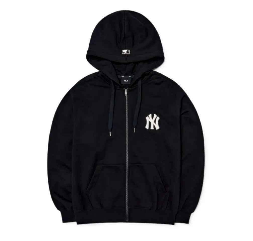 Áo khoác nỉ MLB Basic Medium Logo Hood Zip-Up New York Yankees 3ATRB0124-50BKS, XS