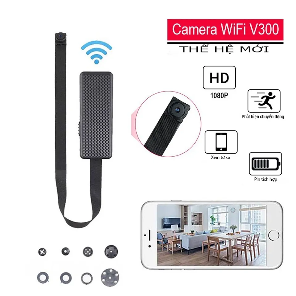 Camera mini wifi Full HD 4K kết nối điện thoại Minivan V300, Camera