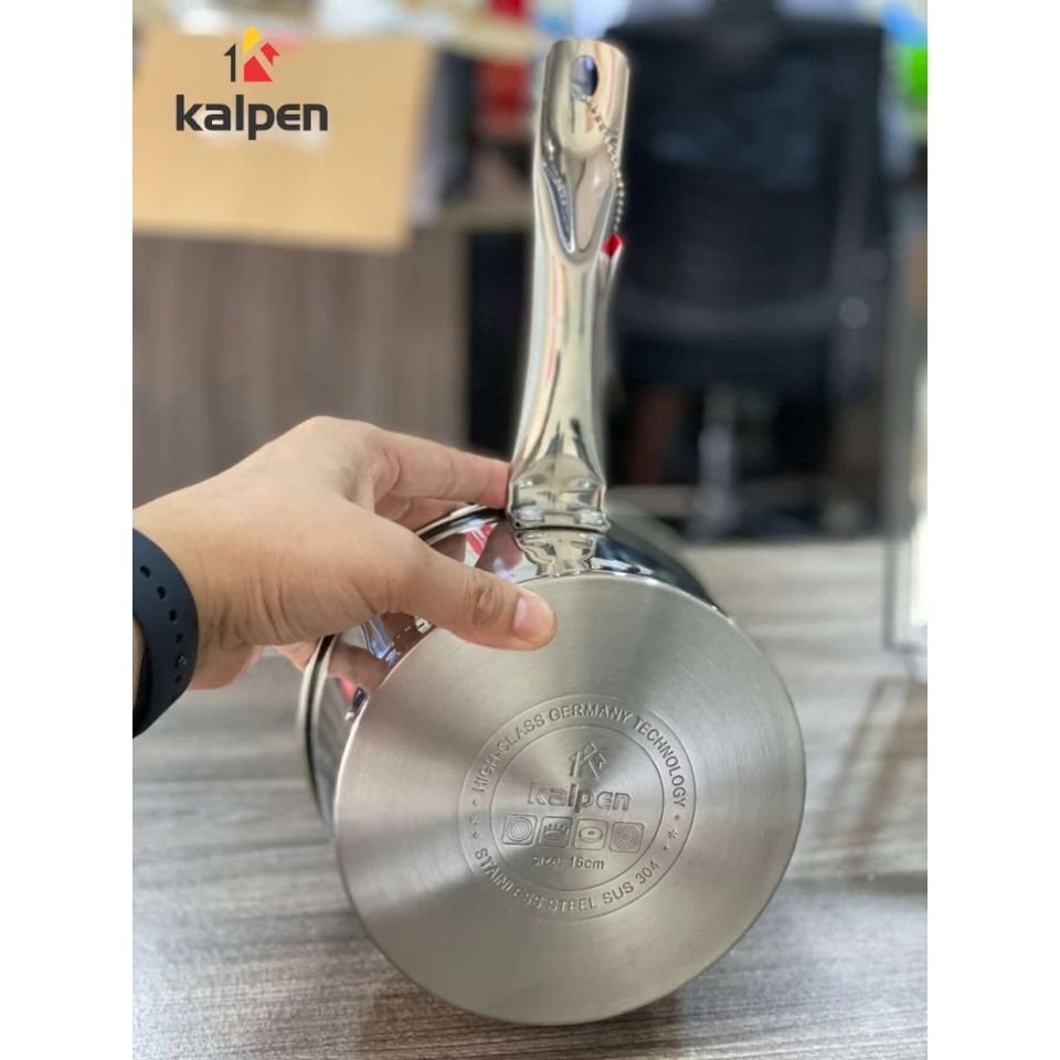 Quánh Inox 304 Kalpen Gliter 16cm 5 Đáy, Nồi Nấu Chao Bền Bỉ, Chịu Nhiệt Tốt và Dễ Dàng Vệ Sinh