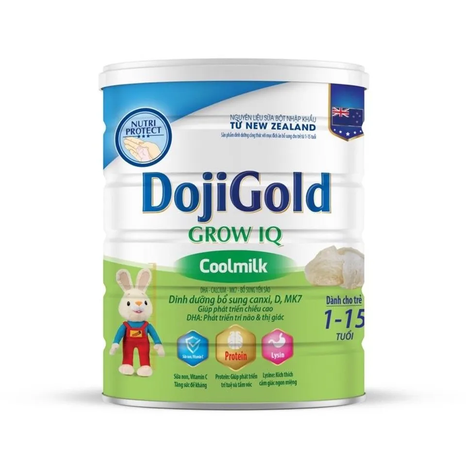 Sữa bột Doji Gold Grow IQ cho trẻ từ 1 -15 tuổi