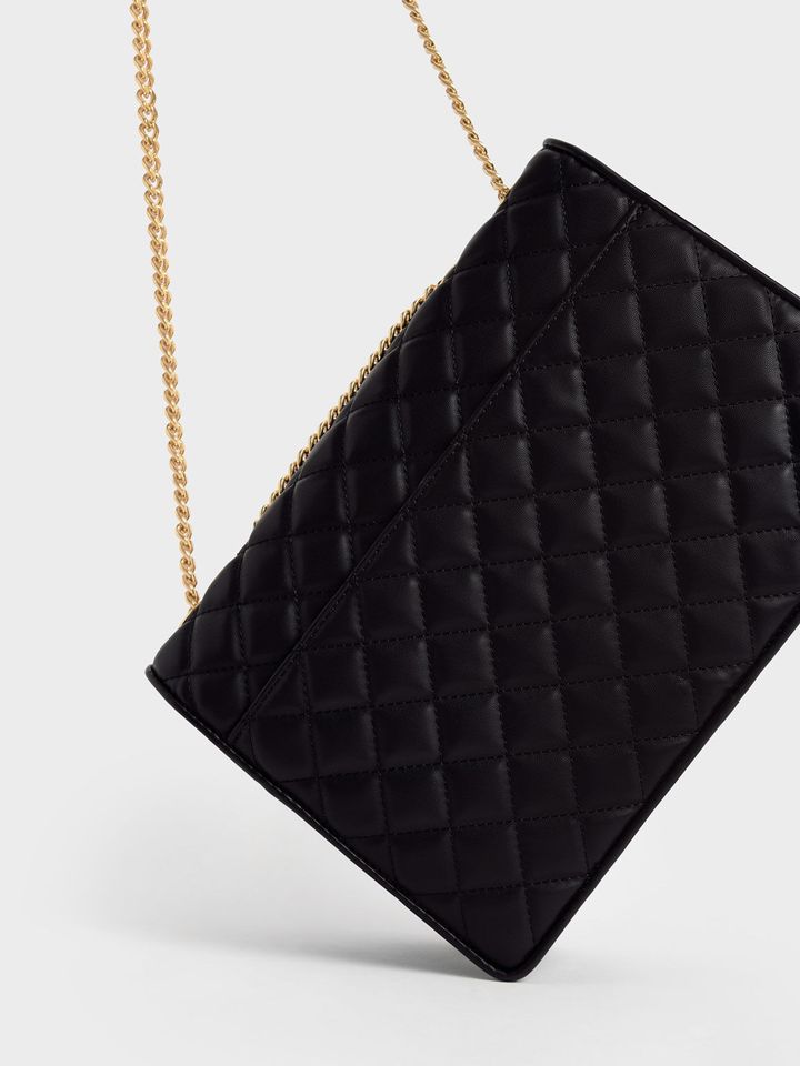 BEBE GIA BLACK QUILTED FLAP CROSSBODY SLING SHOULDER BAG PURSE $89 SALE |  eBay