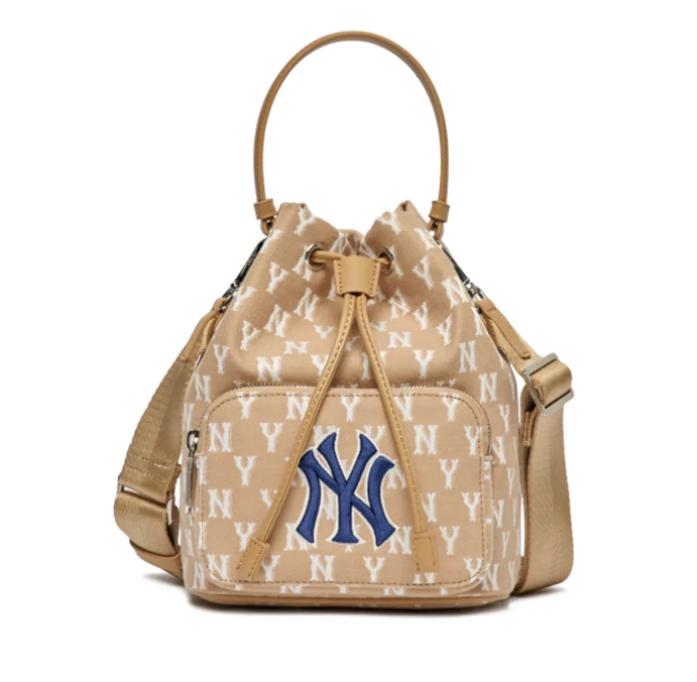 Túi MLB Monogram Jacquard Bucket Bag New York Yankees 32BG3411150N   Deestorevn
