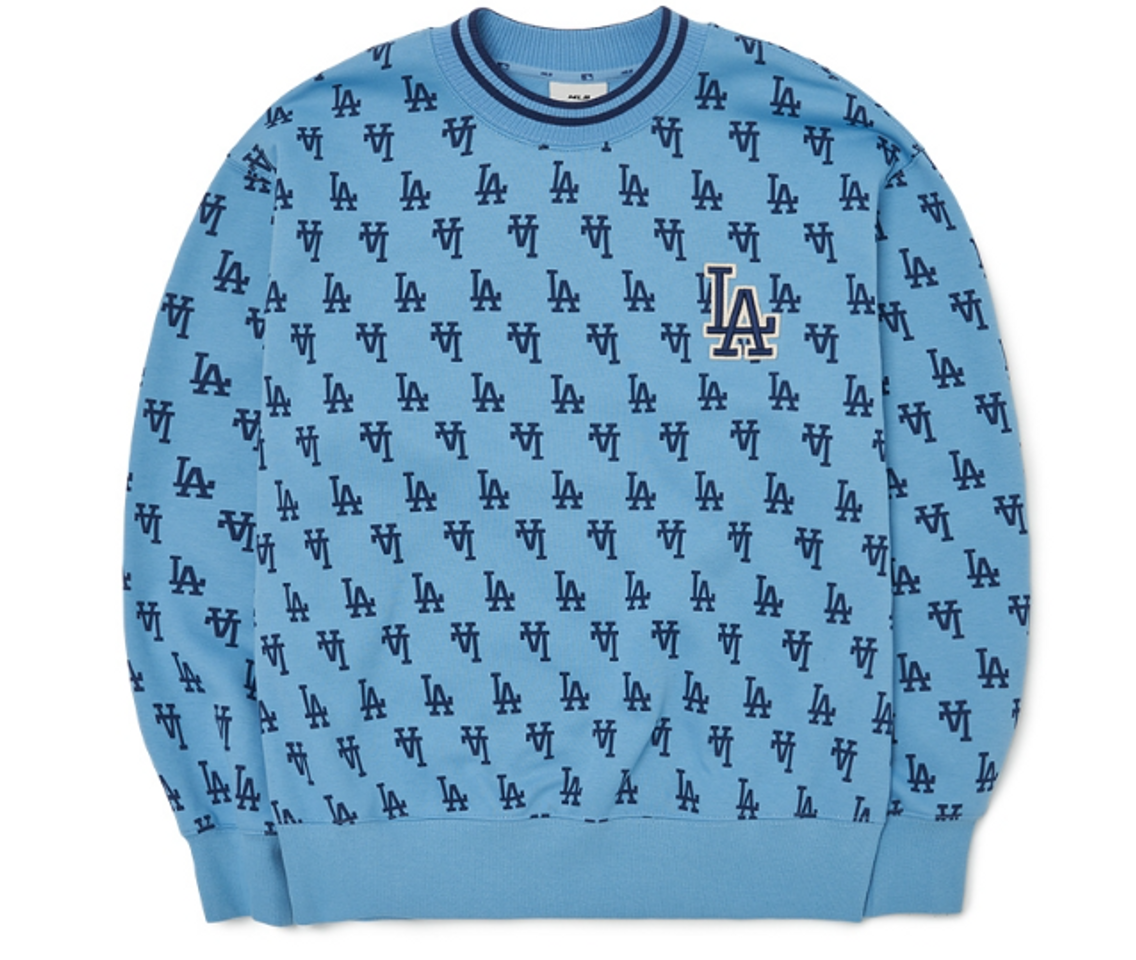 Áo MLB Classic Monogram Front Brushed Over Fit Sweatshirt LA Dodgers 3AMTM0926-07BLL