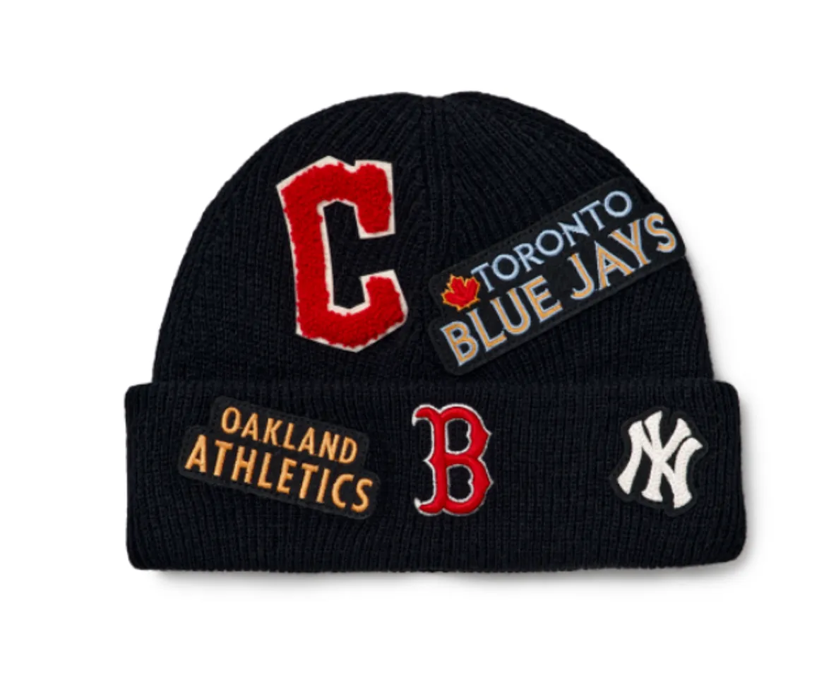 Mũ len MLB Multi-Logo 3ABNM9926-00BKS màu đen