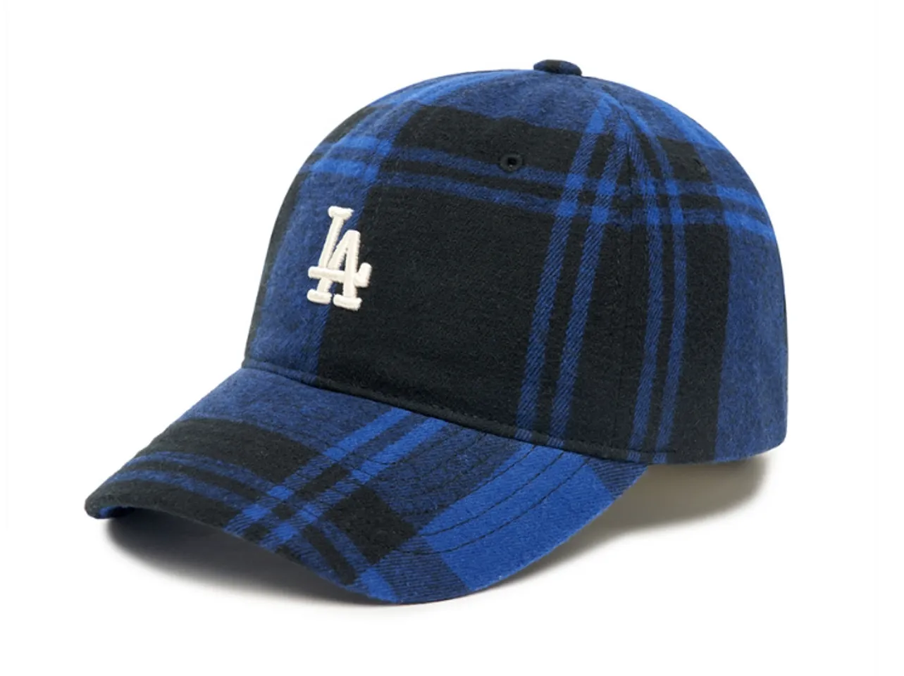 Mũ MLB Check Wool Unstructured Ball Cap LA Dodgers 3ACPCW126-07INS kẻ xanh phối