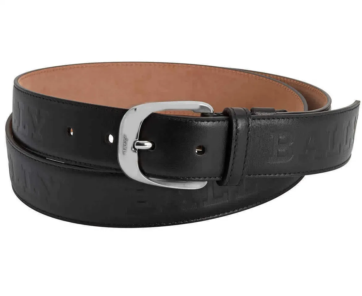 Thắt lưng Bally Men's Baldon Black Embossed Leather Belt 110cm