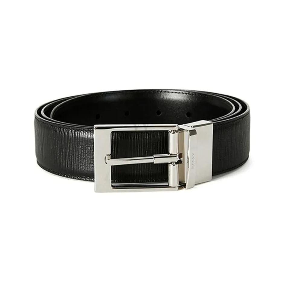 Thắt lưng Bally Seret Men's Black Leather 35mm Belt, Size 110cm