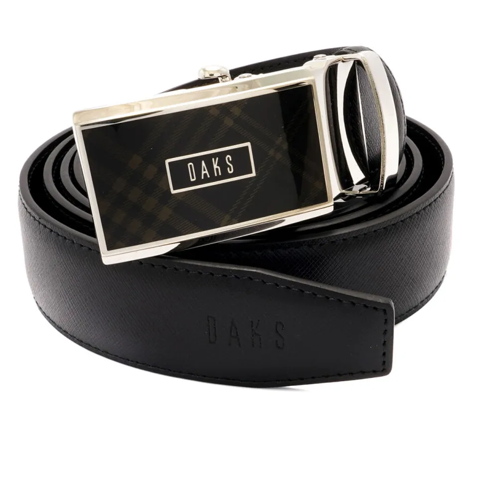 Thắt lưng DAKS Black Leather Adjustable Logo Buckle Belt One Size GB2174 NK 8E