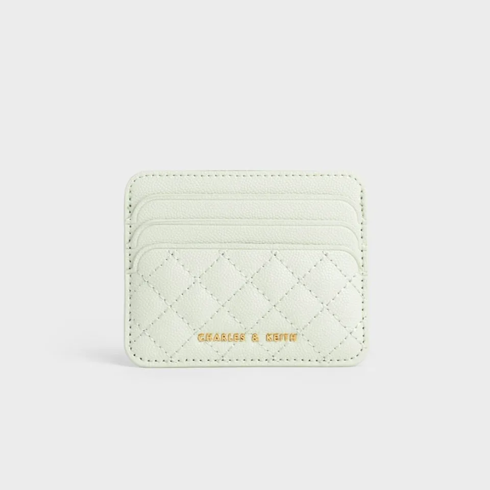 Ví đựng thẻ Charles & Keith Quilted Cardholder CK6-50681017-1 Mint Green