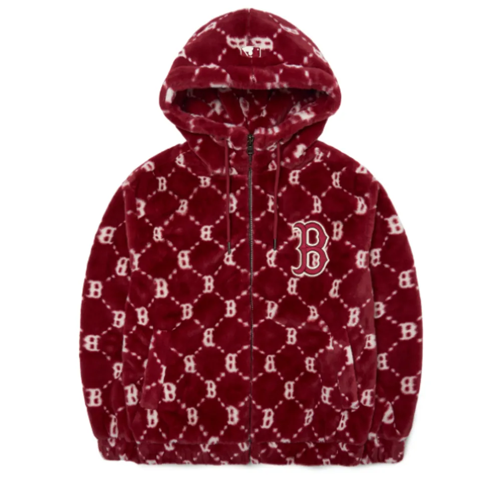 Áo khoác lông MLB Diamond Monogram Boston Red Sox 3AFDM0226-43WIS màu đỏ, XS