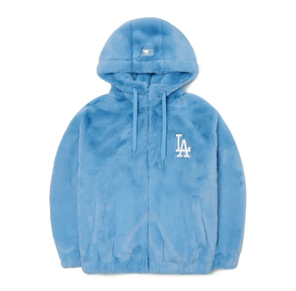 Áo khoác MLB Basic Hooded Eco Fur Jumper LA Dodgers 3AFDB0926-07BLL màu xanh dương, XS