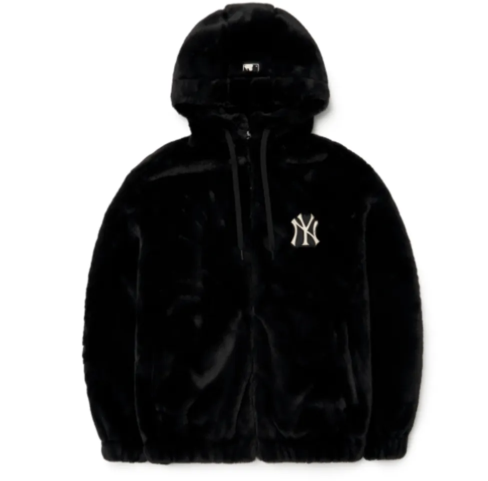 Áo khoác MLB Basic Hooded Eco Fur Jumper New York Yankees 3AFDB0926-50BKS màu đen, XS