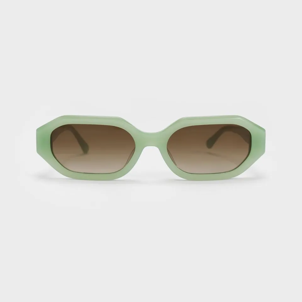 Kính mát Charles & Keith Gabine Recycled Acetate Oval Sunglasses CK3-21280507 Mint Green