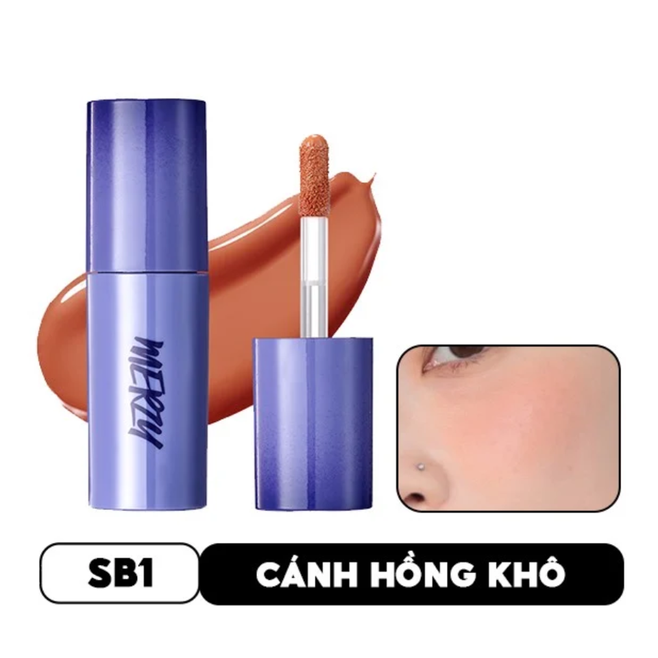 Má hồng dạng lỏng dưỡng ẩm Merzy Soft Touch Liquid Blusher, SB1