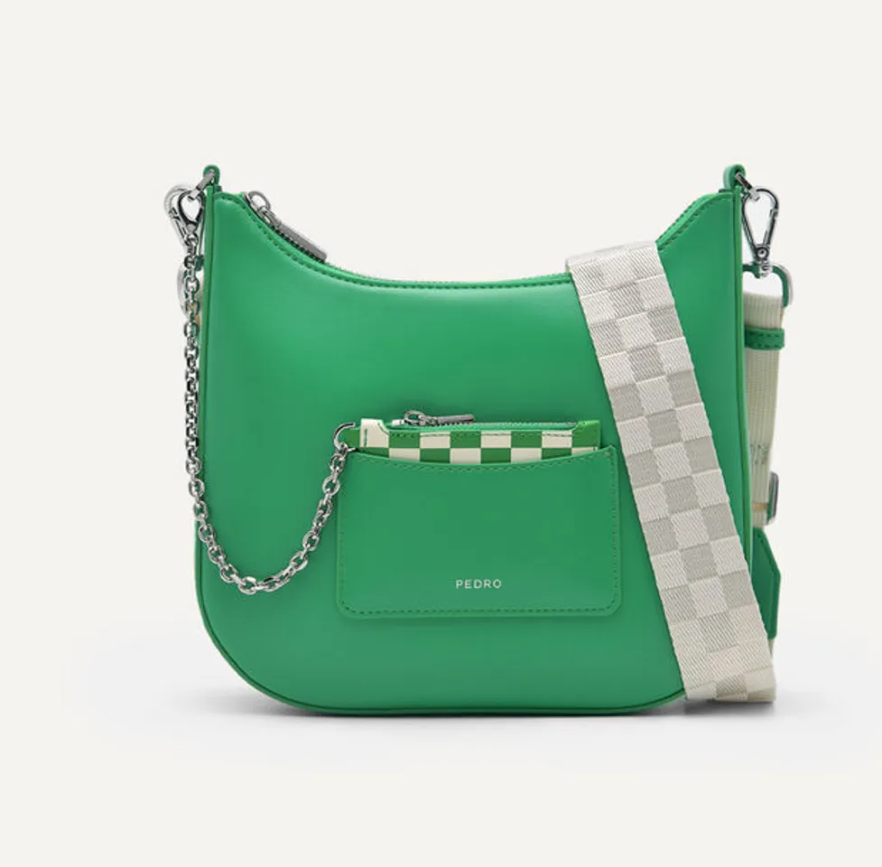 Túi đeo chéo nữ Pedro Green Shoulder Bag PW2-75210130 màu xanh lá