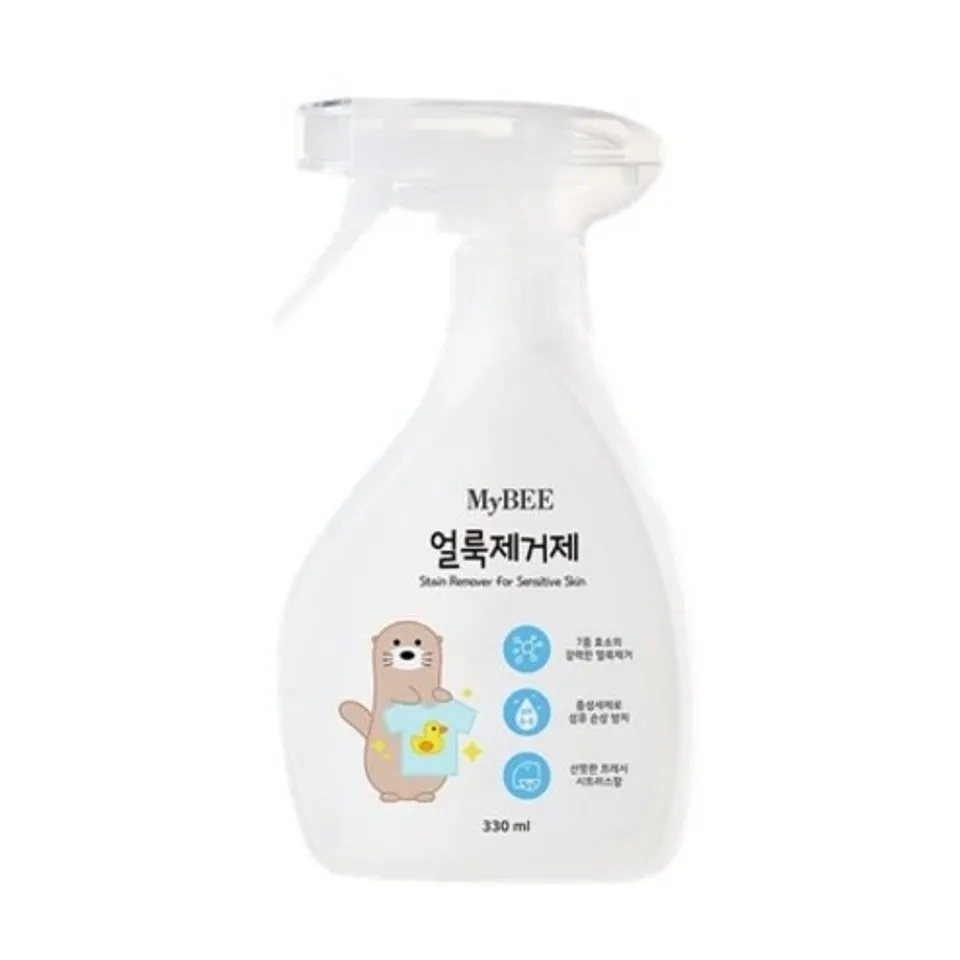Xịt tẩy trắng vết bẩn quần áo cho bé Mybee Hàn Quốc, Chai 330ml