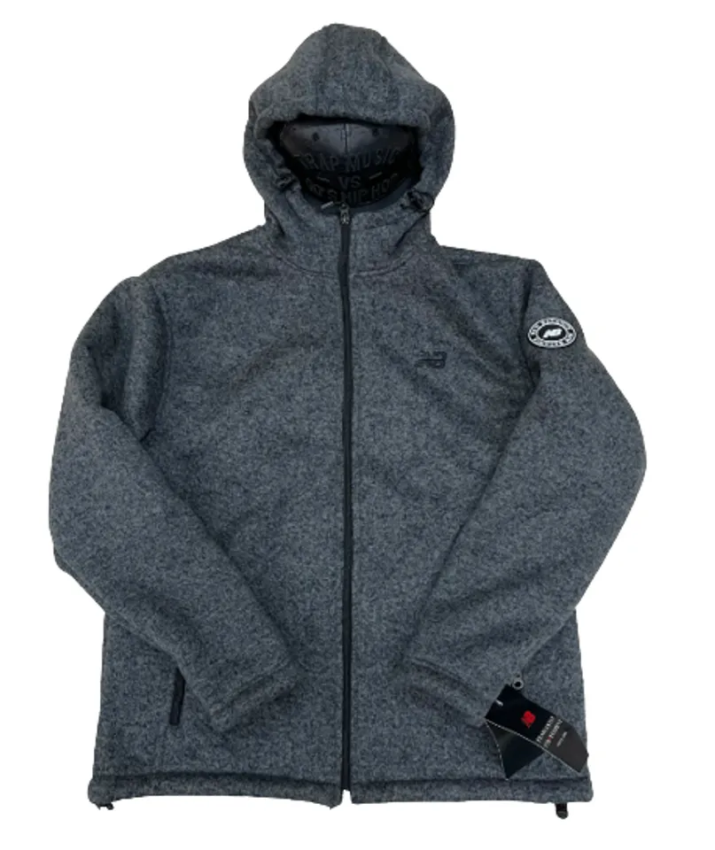 Áo khoác New Balance Fleece Jacket Sherpa Dark Grey RN130893 màu xám đen