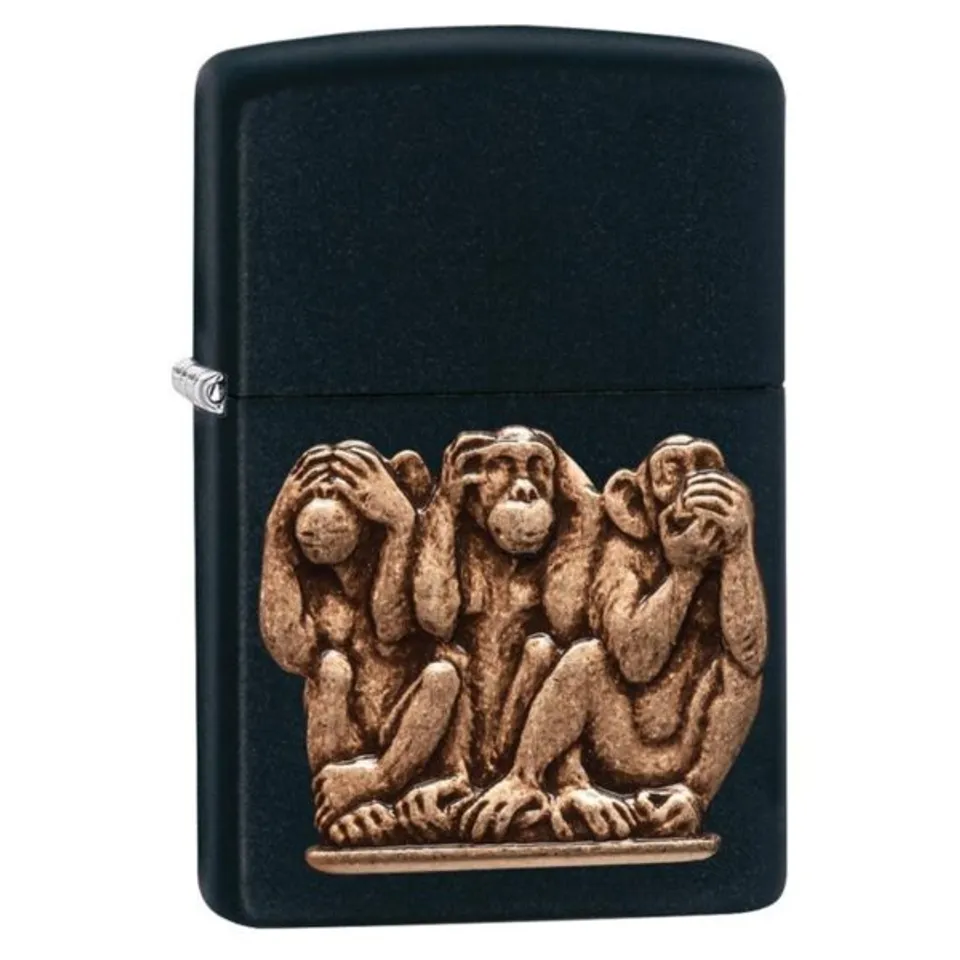 Bật lửa Zippo 29409 Three Monkeys Emblem