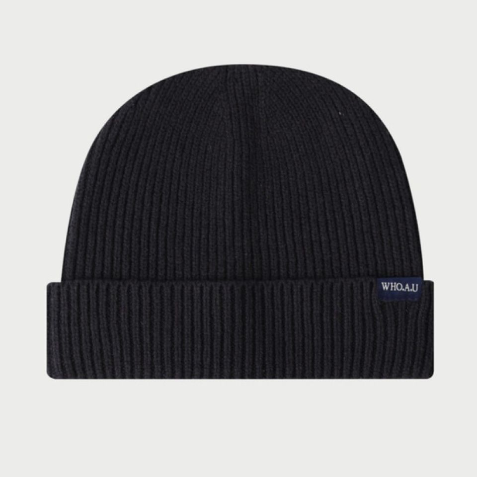 Mũ len thời trang Whoau Beanie WHHMC4923A, Black