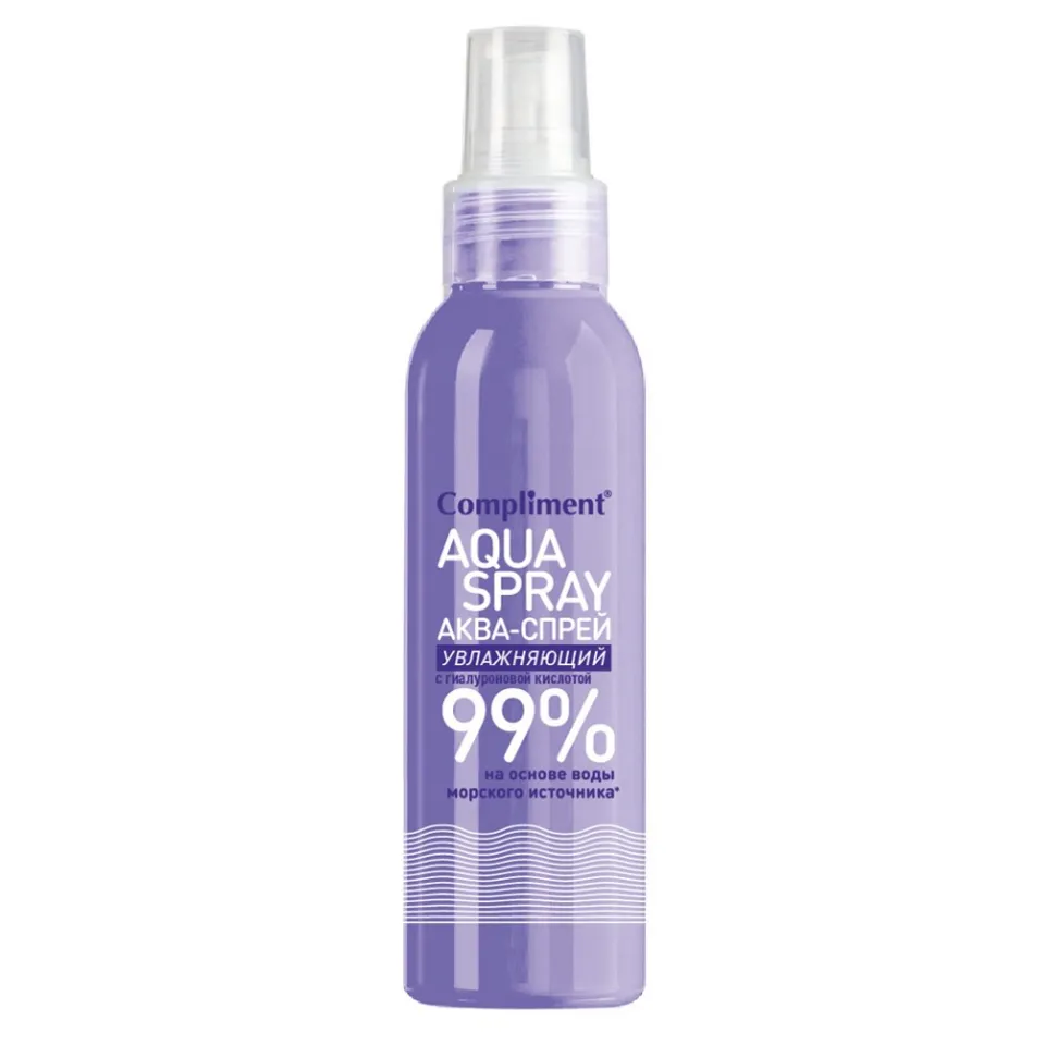 Xịt khoáng Compliment Aqua Spray 99% hỗ trợ cấp ẩm, phục hồi, Tím