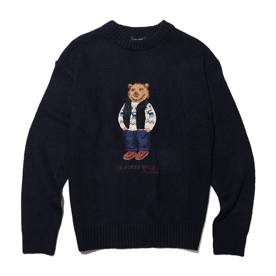 Áo len sweater Whoau Premium Dumble Steve WHKAC4T02U Navy, M