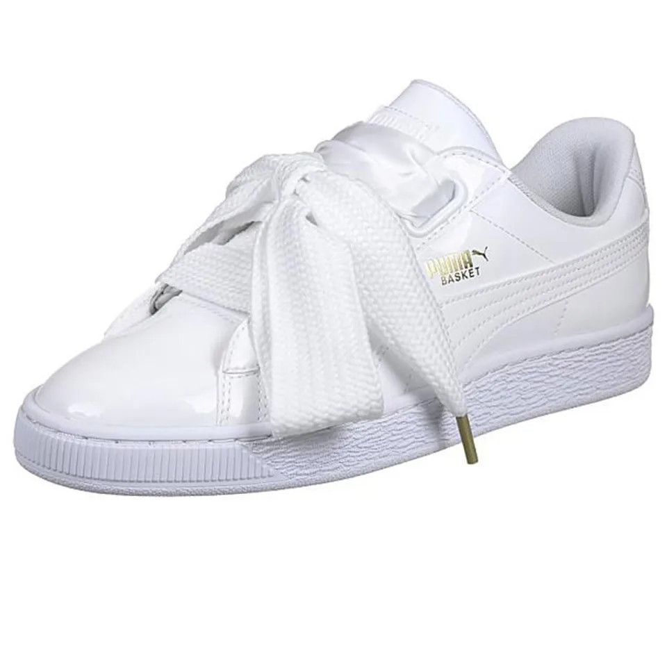 Giày Puma W Basket Heart Patent White 363073-02 màu trắng, 36