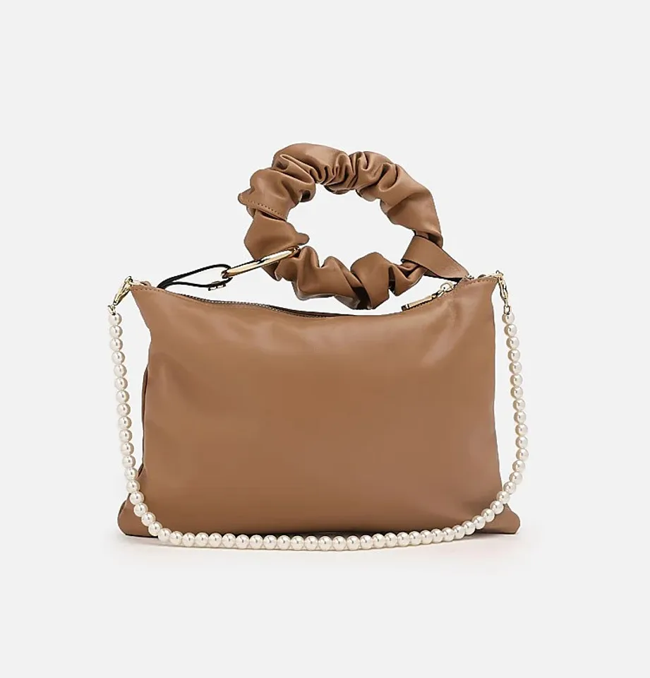 Túi xách Pazzion Pearly Strap Ornate Handbag 029506BRN Brown