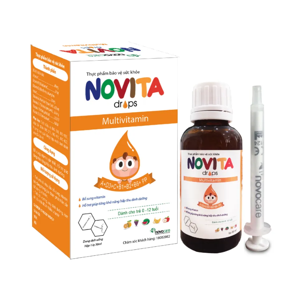 Vitamin tổng hợp Novita dạng giọt cho bé, 20ml