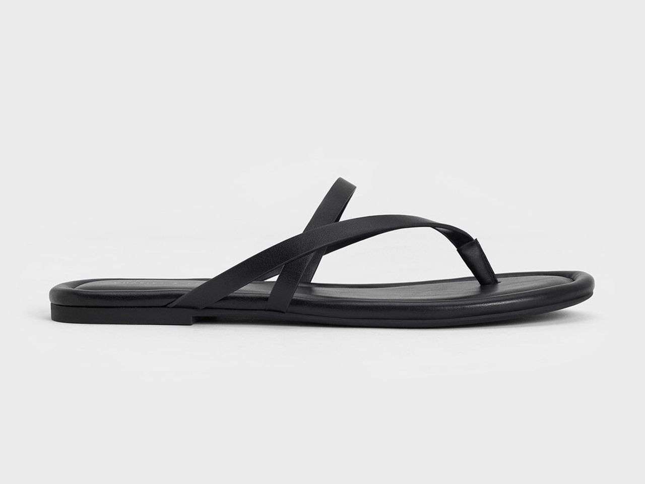 Dép Charles & Keith Strappy Thong Sandals CK1-70060593 Black, 36
