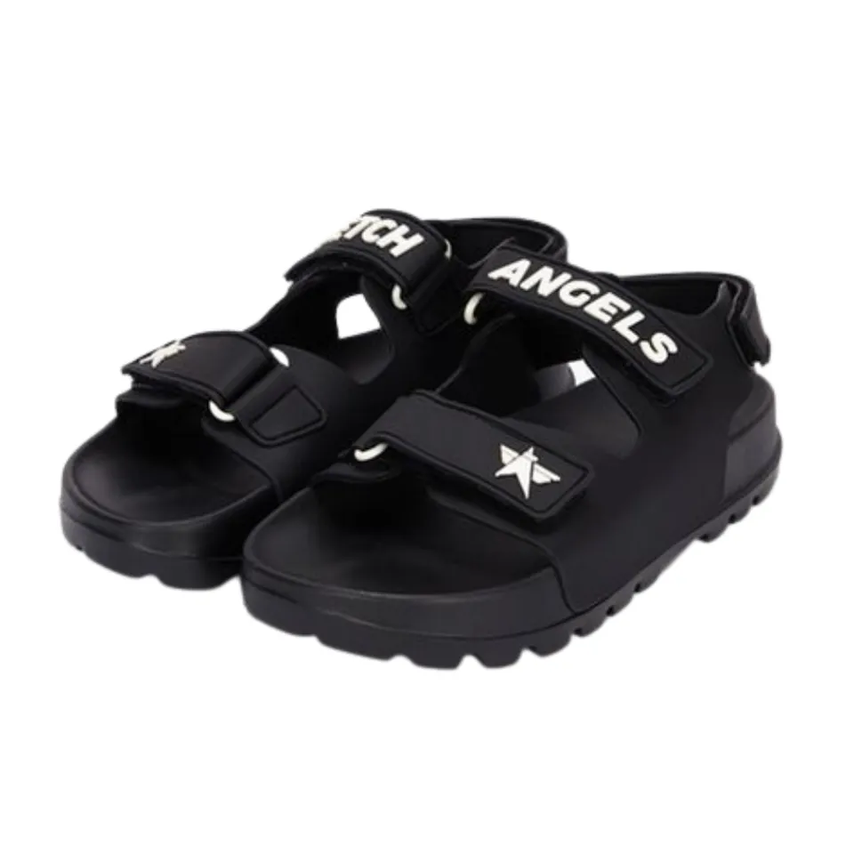 Dép sandals Stretch Angels Rubber Velcro Black A-22S-SWSH80023-BKS, 230