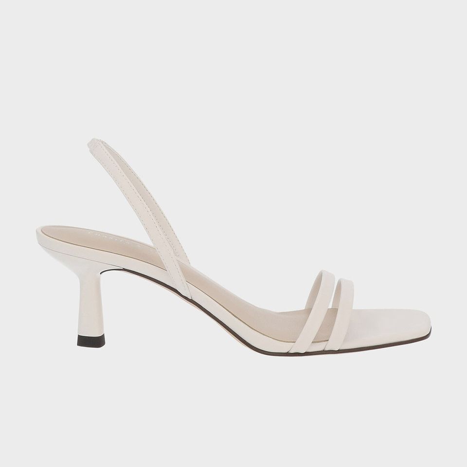 Giày cao gót C&K Double Strap Slingback Heeled Sandals CK1-60190317 White, 35