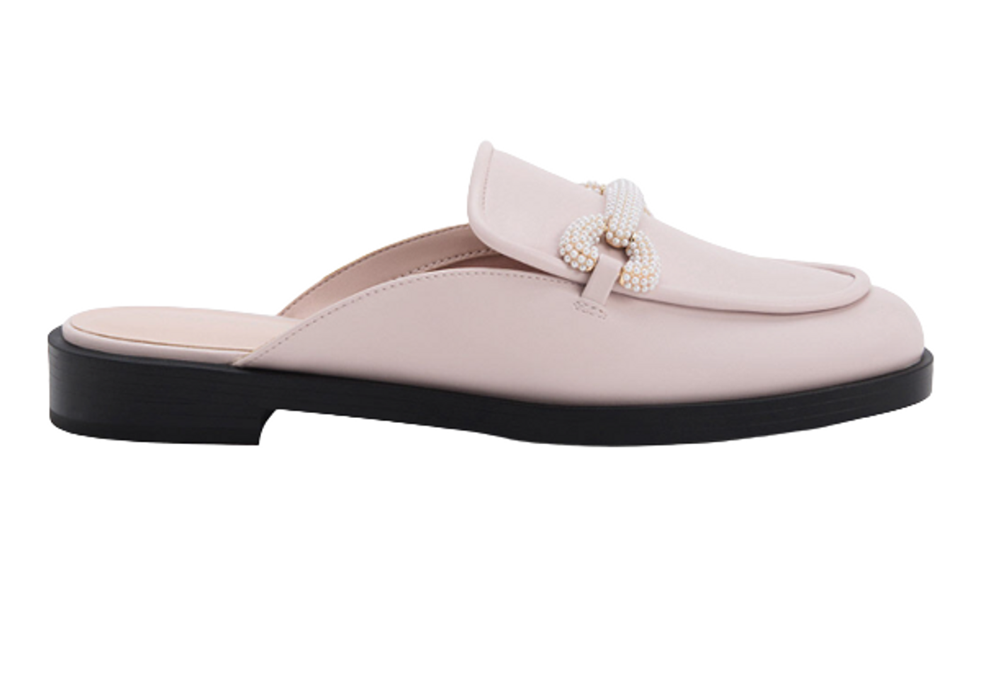 Giày mules nữ Charles & Keith Beaded Accent Loafer CK1-70900445 blush, 35