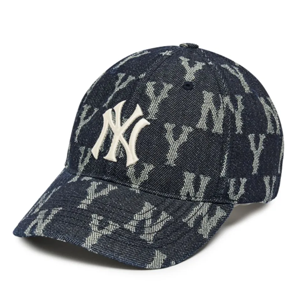 Mũ MLB Monogram Denim Jacquard New York Yankees 3ACPMD21N-50BLS