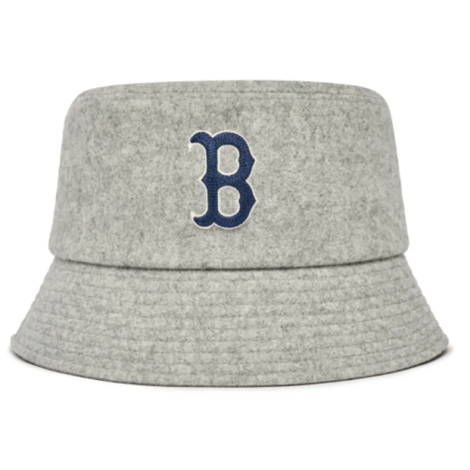 Mũ MLB Wool Bucket Hat Boston Red Sox 3AHTW0126-43MGD màu xám, 57