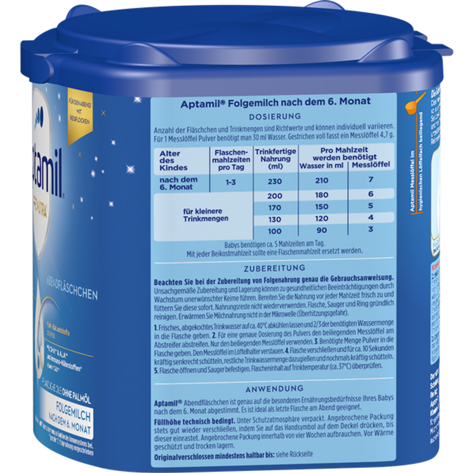 Sữa Uống Đêm Aptamil Pronutra Số 2 - Dinh Dưỡng Bổ Sung Cho Trẻ Từ 6 Tháng Tuổi, Giúp Ngủ Ngon, Không Khóc Đêm, 400g
