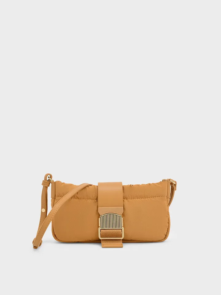 Túi Charles & Keith Aspen Ruched Phone Pouch CK6-70781728 Orange