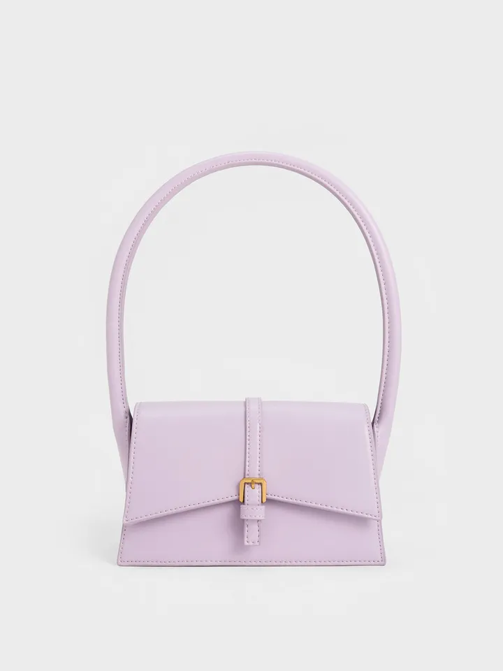 Túi xách Charles & Keith Annelise Belted Trapeze Bag CK2-20781954 Lilac