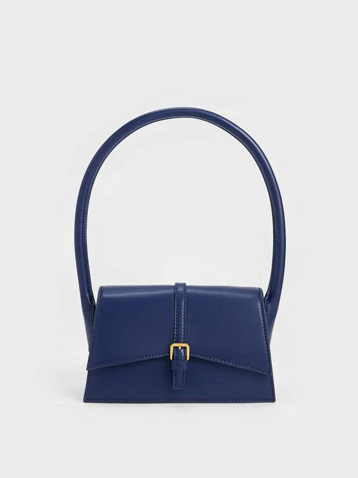 Túi xách Charles & Keith Annelise Belted Trapeze Bag CK2-20781954 Navy