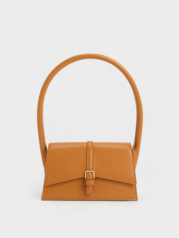 Túi xách Charles & Keith Annelise Belted Trapeze Bag CK2-20781954 Orange