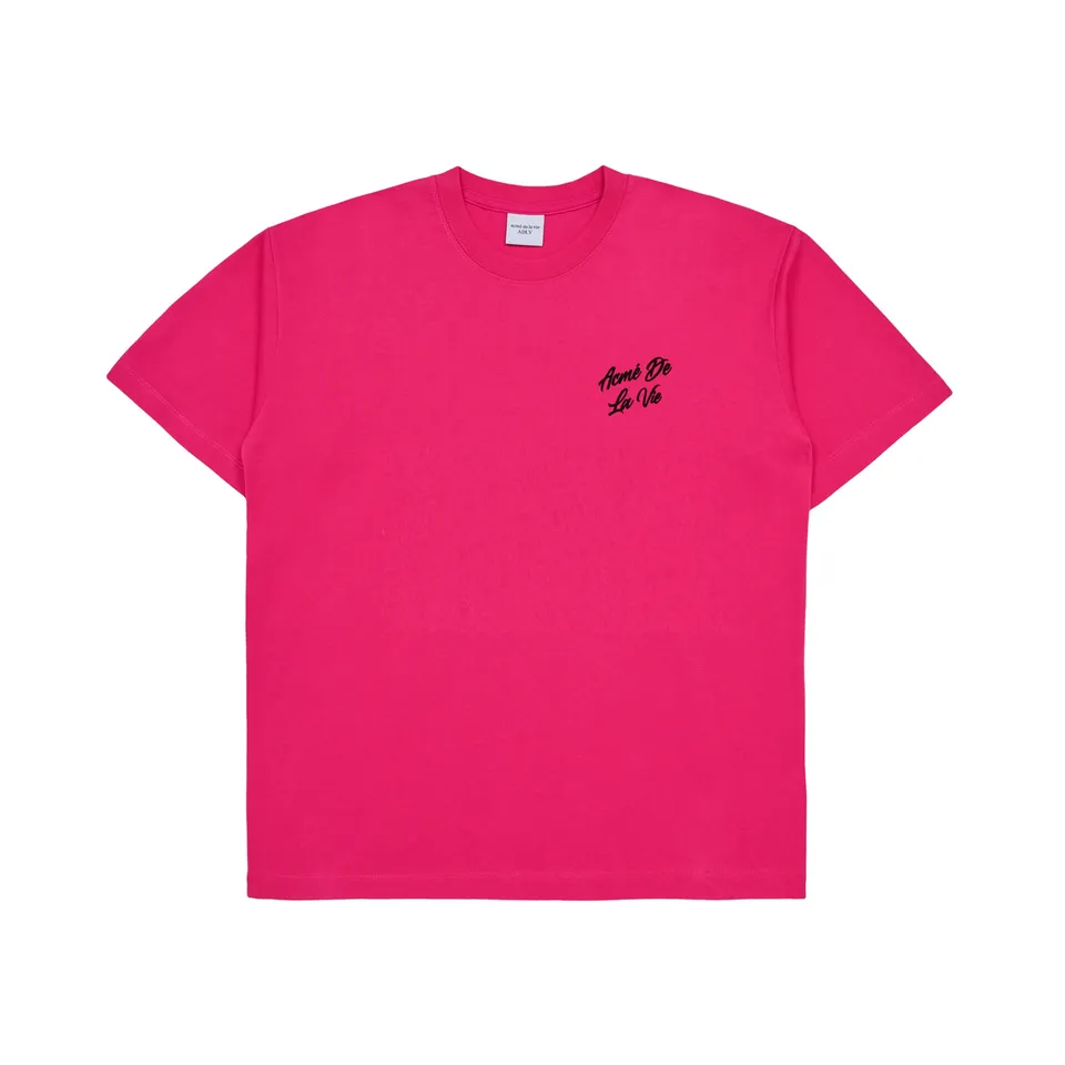 Áo thun Acmé De La Vie ADLV Script Logo Printing Short Sleeve T-Shirt Pink, 1