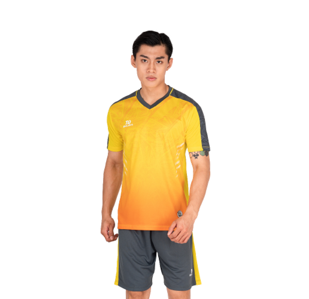 Bộ quần áo bóng đá Bulbal Falcol 3 A528 vải mè Bul-Wave, S, Vàng